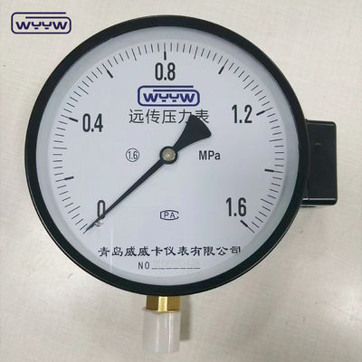1.6MPa boîtier en acier noir 1/2&quot;bsp M20X1.5 6 pouces de contact électrique double manomètre à échelle jauge de pression prix