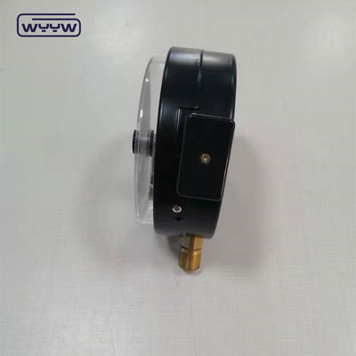 1.6MPa boîtier en acier noir 1/2&quot;bsp M20X1.5 6 pouces de contact électrique double manomètre à échelle jauge de pression prix
