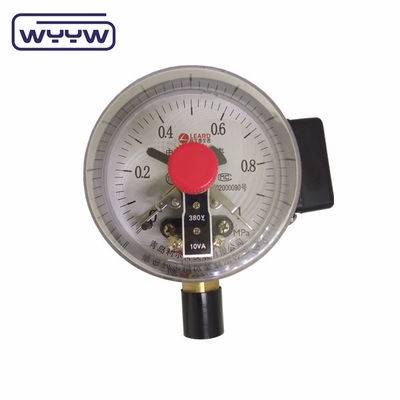NO+NO Casse en acier noir 1.6MPa 100mm 380V Manomètre de contact électrique Manomètre de pression AC