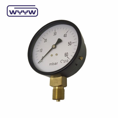Manomètre bas SS 63 mm InH2O Manomètre de pression WC Mbar Manomètre de pression bas