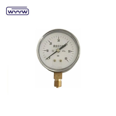 Type de capsule de basculement Manomètre de pression 63 mm InH2O 100 Mbar