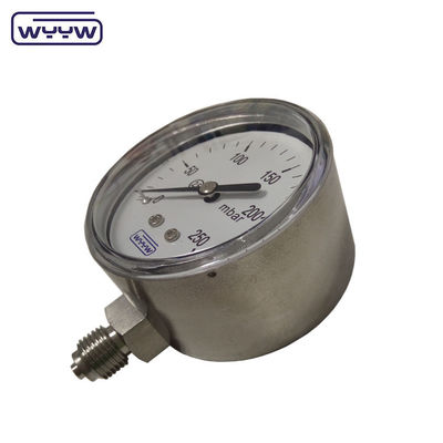 MMWC &amp; Mbar 63 mm Manomètre de pression de capsule Matériau en acier inoxydable