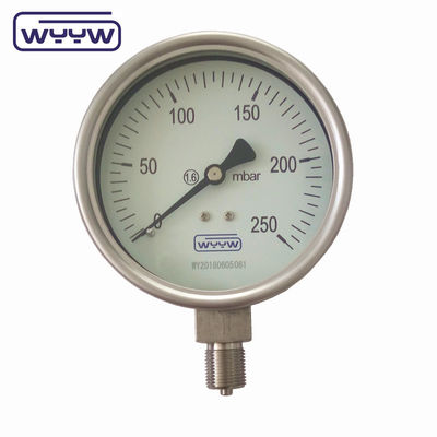 100 mm 4 &quot; tous les jauges de pression en acier inoxydable, jauges de pression de type Bellow