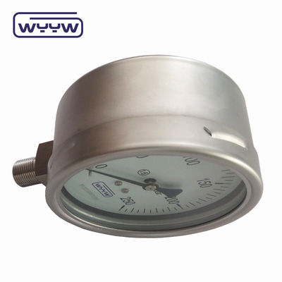 100 mm tout en acier inoxydable Baïonnette manomètre, Bellows gaz manomètre Mbar