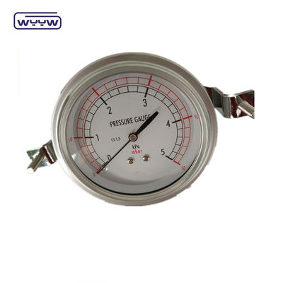 80 mm Kpa Mbar Basse-pression Manomètre à basse pression Connexion radiale