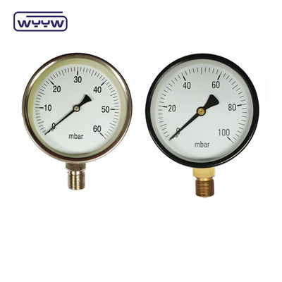 80 mm Kpa Mbar Basse-pression Manomètre à basse pression Connexion radiale