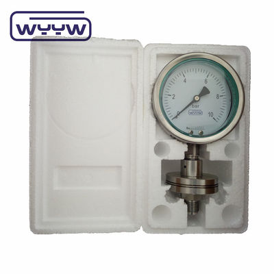 SS304 Manomètre de pression du diaphragme Types Matériau en acier inoxydable