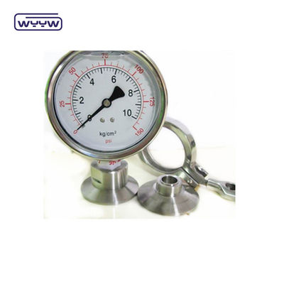 SS316 Précuteur sanitaire en silicone 100 mm 1,6% de précision