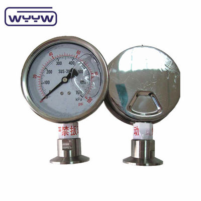 100 mm type de joint de diaphragme manomètre de pression industriel lourd