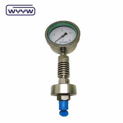 OEM ODM Diaphragme scellé jaugeur de pression haute température avec tube de refroidissement
