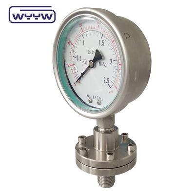 4 pouces 100 mm de jauge de pression, joint de diaphragme, boîtier SS et boîtier interne SS