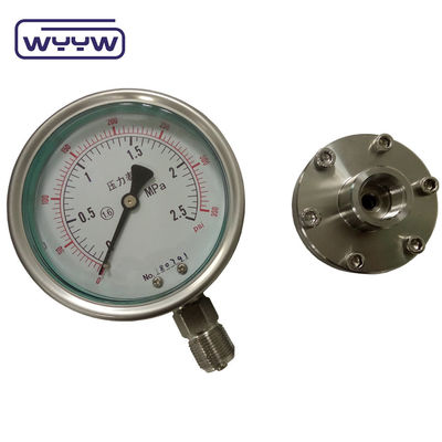 4 pouces 100 mm de jauge de pression, joint de diaphragme, boîtier SS et boîtier interne SS