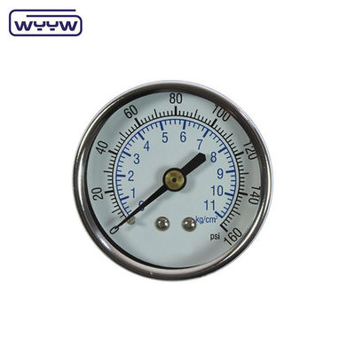 Utilisation à sec Pas d'huile Monture arrière manomètre de pression 160 Psi Air 60mm SS manomètre de pression