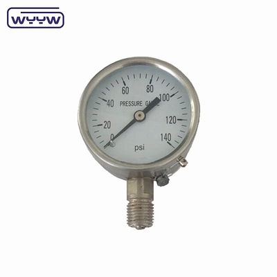 60 mm Bourdon tube manomètre de pression sans huile Oxygen manomètre de pression
