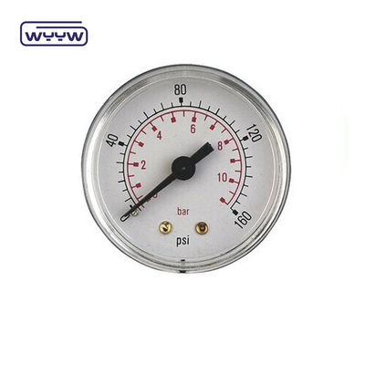 Précuteur en acier inoxydable à sec 60 mm Manomètre de pression