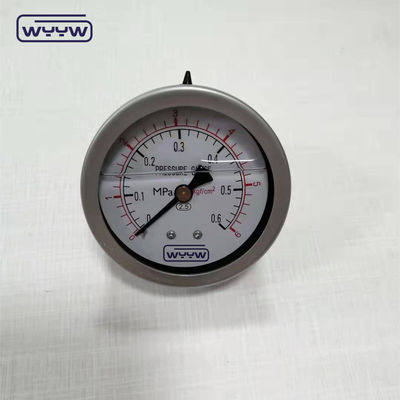 2.5 pouces Axial rempli de liquide jauge de pression à l' épreuve des vibrations Tout acier inoxydable