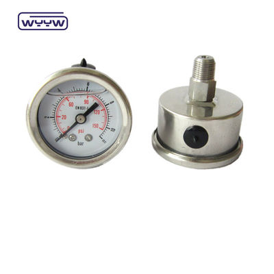 Centre arrière Pénumatique hydraulique rempli de liquide jauge de pression 400 bar