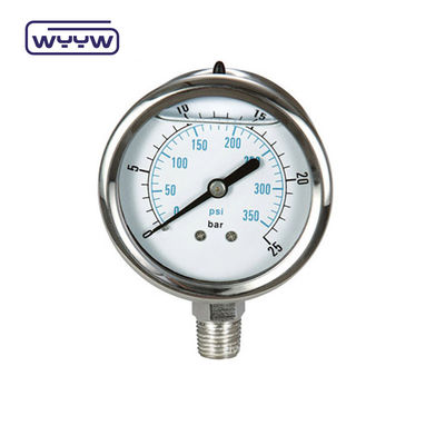 Précuteur rempli de liquide à cadran de 60 mm, manomètre de 250 bar EN 837-1