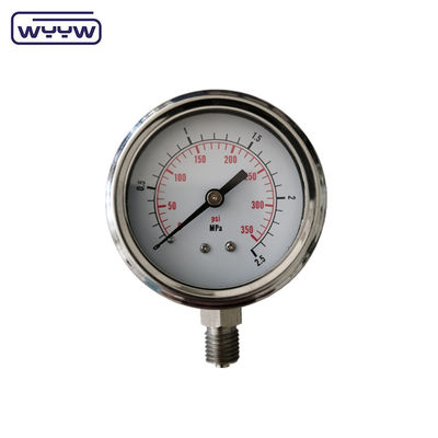 Précuteur rempli de liquide à cadran de 60 mm, manomètre de 250 bar EN 837-1