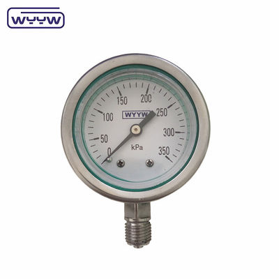 Manomètre à haute pression 1/4 &quot;BSP 2,5 pouces de remplissage d'huile en acier inoxydable 600bar manomètres de pression hydraulique
