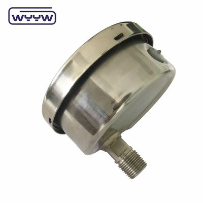 Connexion arrière 100 mm jauge de pression remplie d'huile Ss304 en acier inoxydable