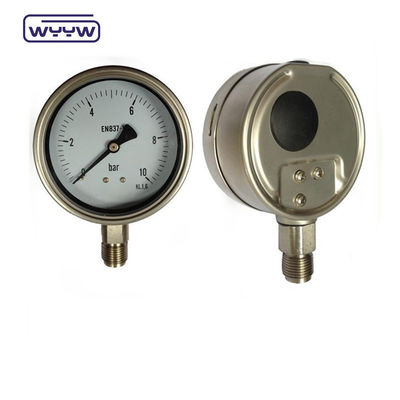 100 mm tout SS304 Baïonnette de vitre de sécurité manomètre de pression 1 an de garantie