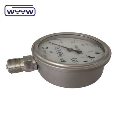 Manomètre de pression rempli d'huile liquide de 100 mm 4 &quot; Manomètre de pression rempli d'huile liquide 1,6% de précision