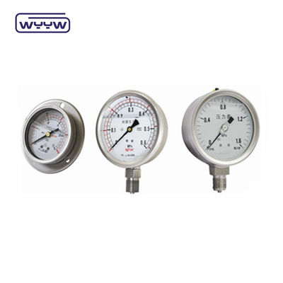 4 pouces de l'acier inoxydable rempli d'huile de jauge de pression avec 2,5%/1,6% de précision et 1/4'PT/NPT/G/M fil