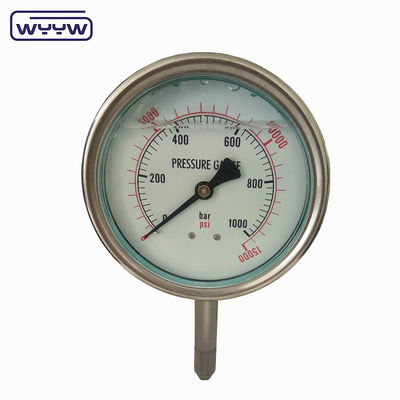 Manomètre de mesure de haute pression en acier inoxydable avec connexion UNF9/16