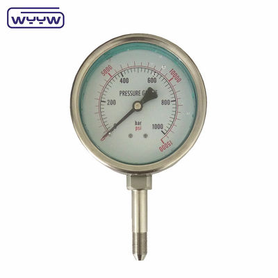 Manomètre de mesure de haute pression en acier inoxydable avec connexion UNF9/16