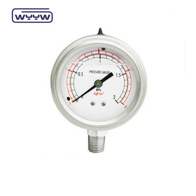 60 mm SS304 Manomètre de pression de tube U rempli de liquide industriel