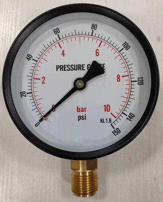 Économie de la pression de mesure du tube de Bourdon 16 bar Manomètre de l'eau de gaz Psi