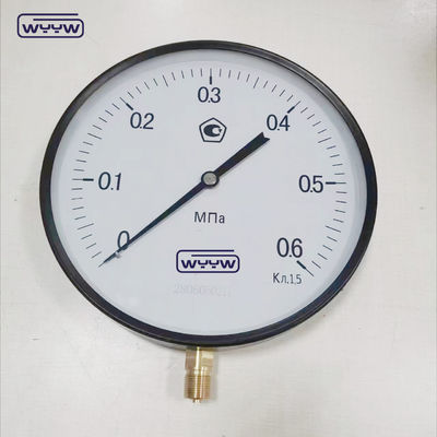 250 mm Économie jauge de pression Kgf/Cm2 0,6 MPa Sous acier noir Précision de 1,6%