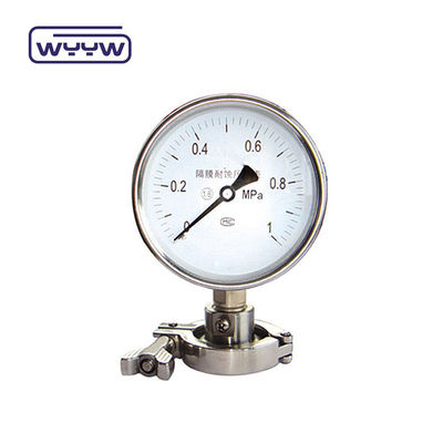 Testeur de pression de diaphragme standard à fil NPT de 100 mm avec type de montage direct au fond