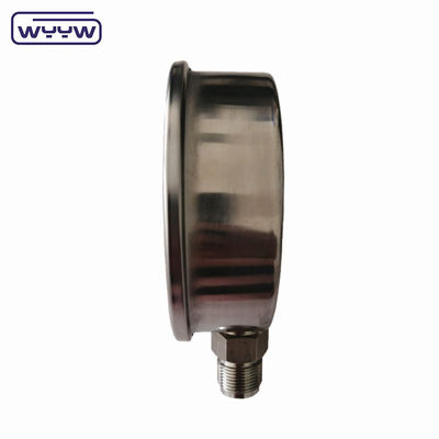 Outil professionnel de mesure de la pression avec pointer en aluminium peint noir à fil rempli de liquide 1/2'PT/NPT/G/M