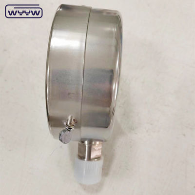 Casse en acier inoxydable manomètre composé pour mesurer à la fois la pression positive et négative pointeur en aluminium