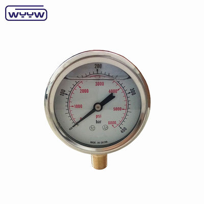 Manomètre de mesure de la pression du tube de Bourdon en bronze au phosphore pour les applications à haute pression jusqu'à 0-1000 bar