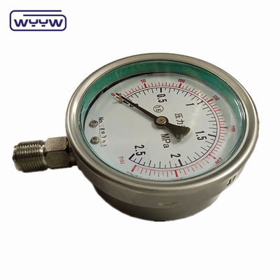 Outil de mesure de la pression de 150 mm avec remplissage liquide Pointer en aluminium peint en noir Precise Durable