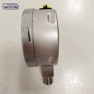 Manomètre à bain de glycérine avec filetage Ss316, boîtier Ss304, verre de sécurité et aiguille de réglage