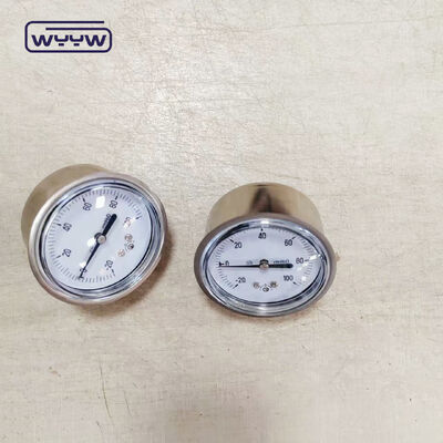63mm Axial Mbar Bellows Pressure Gauge with SS304 Case for Industrial Applications
