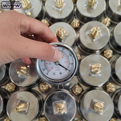 Manomètre à vide en acier inoxydable avec cadran de 60 mm et montage arrière pour applications industrielles