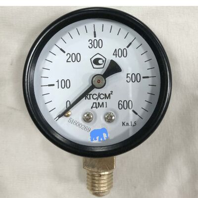2.5 pouces 60 MPa (600 bar) Bourdon gauge hélicoïdale pour les applications industrielles à haute pression