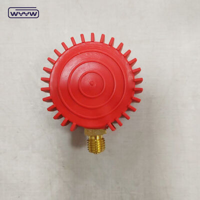 Manomètre de pression de gaz de 50 mm, couleur rouge, boîtier W0.6MPa, avec couvercle en caoutchouc