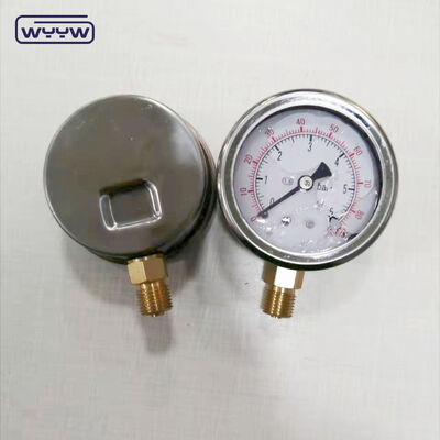 Précuteur de pompe à boue remplie d'huile de 63 mm avec boîtier en acier inoxydable et plage de pression personnalisable
