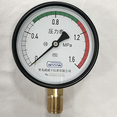 4 pouces 100MM 0~1.6MPa jauge de pression en acier au carbone pour compresseur d'air et réservoir de récepteur d'air comprimé