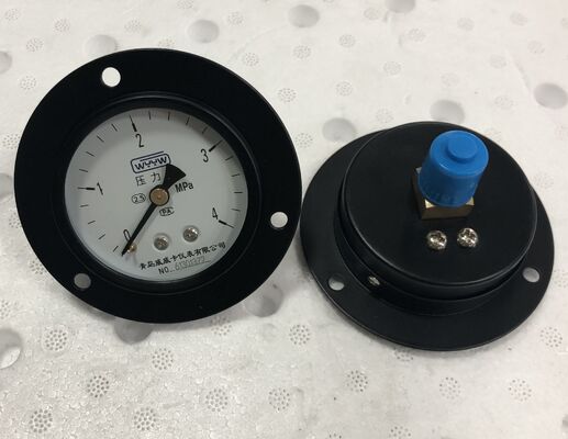 63 mm boîtier d'acier noir à cadran avant manomètre de pression avec 0-4MPa Manomètre de montage de panneau de portée